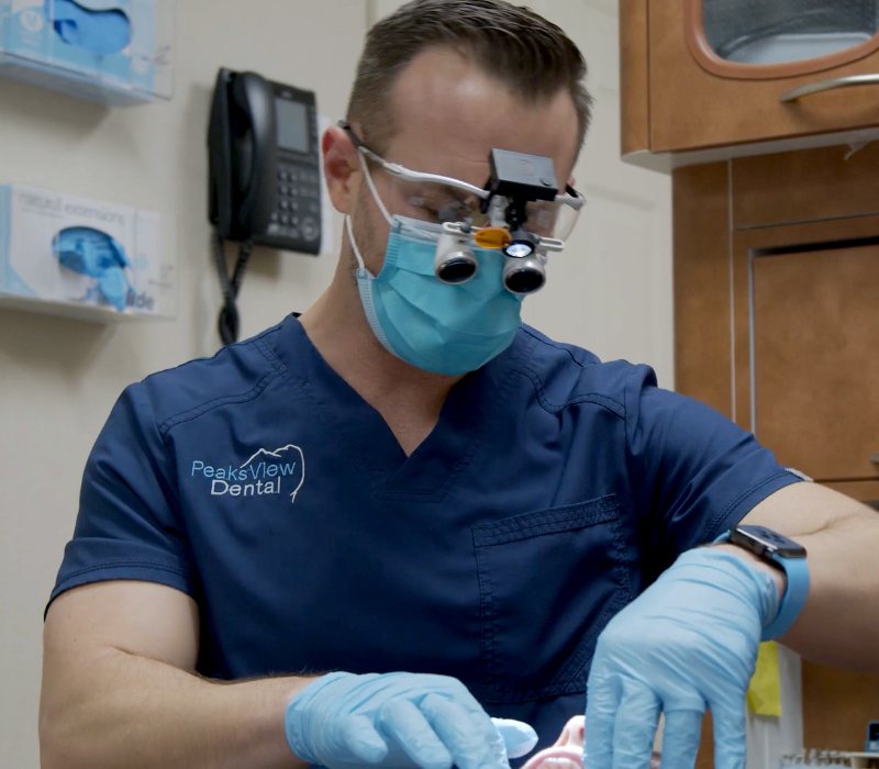 Bedford Virginia dentist treating dental patient