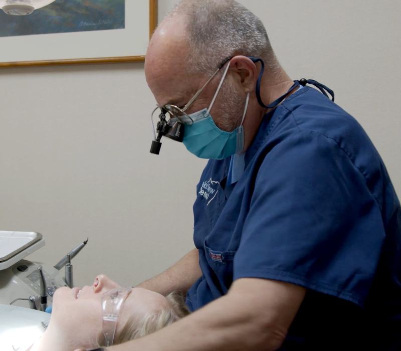 Bedford Virginia dentist talking to dental patient