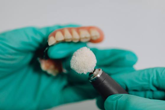 Dental lab making partial denture