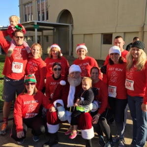 Dental team members participating in a fun run